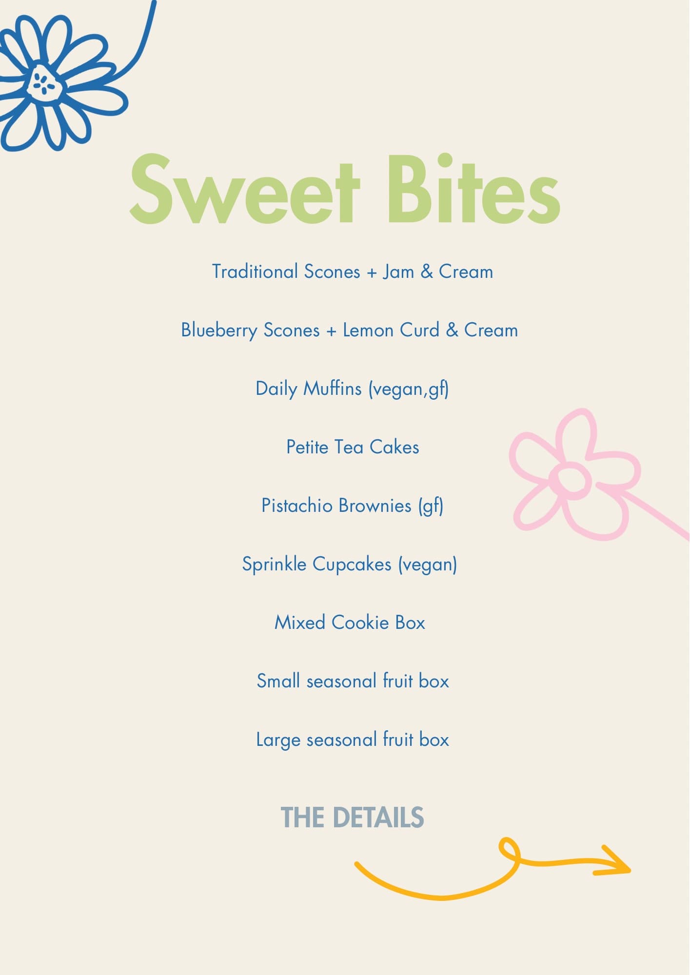 Petite by Matilda catering menu page 2
