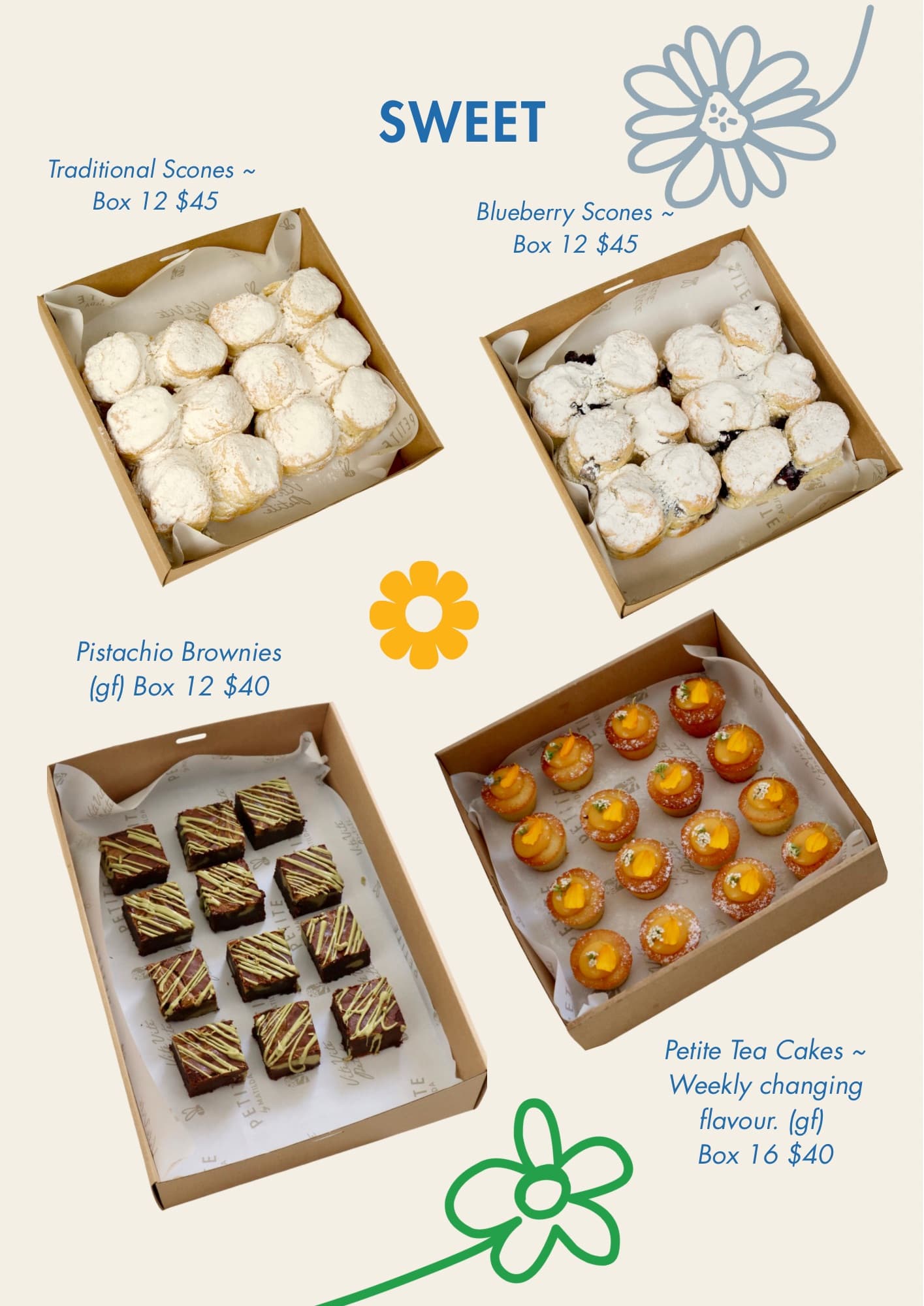 Petite by Matilda catering menu page 3